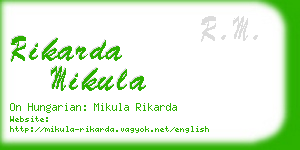rikarda mikula business card